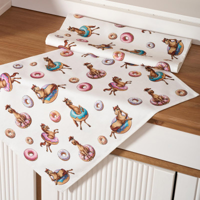 Набор полотенец из 2шт " ЛОШАДЬ В ПОНЧИКАХ" ,белый,40х60см твил,100% хлопок LEFARD 850-756-61-9