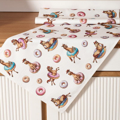 Набор полотенец из 2шт " ЛОШАДЬ В ПОНЧИКАХ" ,белый,40х60см твил,100% хлопок LEFARD 850-756-61-10