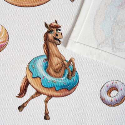 Набор полотенец из 2шт " ЛОШАДЬ В ПОНЧИКАХ" ,белый,40х60см твил,100% хлопок LEFARD 850-756-61-2