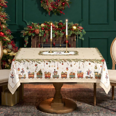 Скатерть " ЩЕЛКУНЧИК" 140х180см бежевый, 100%хлопок , твил LEFARD 850-757-2-9