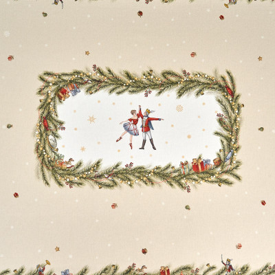 Скатерть " ЩЕЛКУНЧИК" 140х180см бежевый, 100%хлопок , твил LEFARD 850-757-2-15