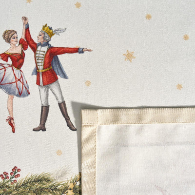 Скатерть " ЩЕЛКУНЧИК" 140х180см бежевый, 100%хлопок , твил LEFARD 850-757-2-1