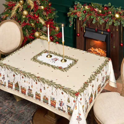 Скатерть " ЩЕЛКУНЧИК" 140х180см бежевый, 100%хлопок , твил LEFARD 850-757-2-2