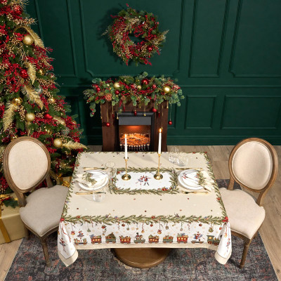 Скатерть " ЩЕЛКУНЧИК" 140х180см бежевый, 100%хлопок , твил LEFARD 850-757-2-6