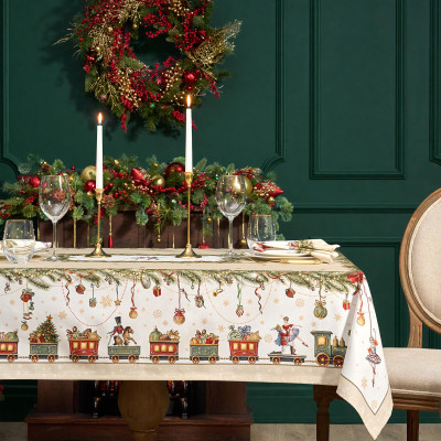 Скатерть " ЩЕЛКУНЧИК" 140х180см бежевый, 100%хлопок , твил LEFARD 850-757-2-7