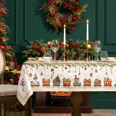 Скатерть " ЩЕЛКУНЧИК" 140х180см бежевый, 100%хлопок , твил LEFARD 850-757-2-8