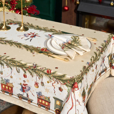 Скатерть " ЩЕЛКУНЧИК" 110х140см ,бежевый ,100% хлопок,твил LEFARD 850-757-20-9