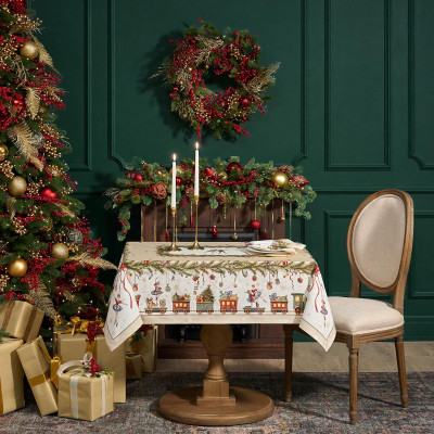 Скатерть " ЩЕЛКУНЧИК" 110х140см ,бежевый ,100% хлопок,твил LEFARD 850-757-20-10