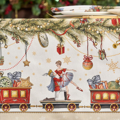 Скатерть " ЩЕЛКУНЧИК" 110х140см ,бежевый ,100% хлопок,твил LEFARD 850-757-20-11