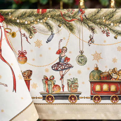 Скатерть " ЩЕЛКУНЧИК" 110х140см ,бежевый ,100% хлопок,твил LEFARD 850-757-20-12