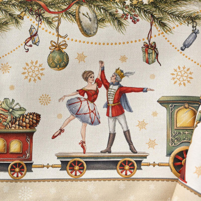 Скатерть " ЩЕЛКУНЧИК" 110х140см ,бежевый ,100% хлопок,твил LEFARD 850-757-20-13