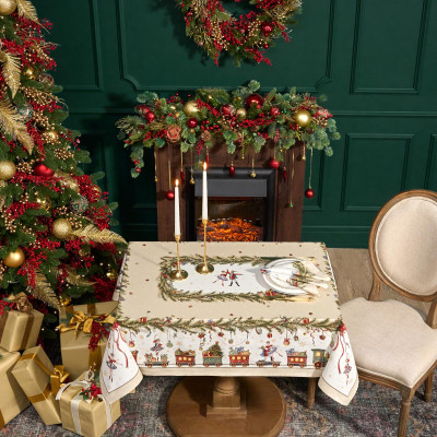 Скатерть " ЩЕЛКУНЧИК" 110х140см ,бежевый ,100% хлопок,твил LEFARD 850-757-20-14