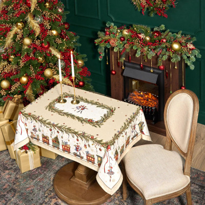 Скатерть " ЩЕЛКУНЧИК" 110х140см ,бежевый ,100% хлопок,твил LEFARD 850-757-20-16