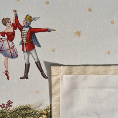 Скатерть " ЩЕЛКУНЧИК" 110х140см ,бежевый ,100% хлопок,твил LEFARD 850-757-20-1