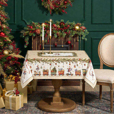 Скатерть " ЩЕЛКУНЧИК" 110х140см ,бежевый ,100% хлопок,твил LEFARD 850-757-20