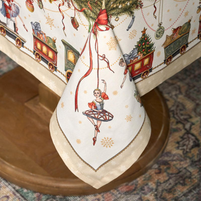 Скатерть " ЩЕЛКУНЧИК" 110х140см ,бежевый ,100% хлопок,твил LEFARD 850-757-20-4