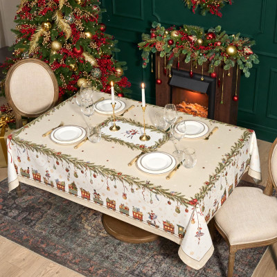 Скатерть " ЩЕЛКУНЧИК" 160х220см бежевый,100% хлопок,твил LEFARD 850-757-21-14