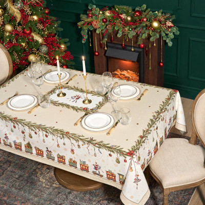 Скатерть " ЩЕЛКУНЧИК" 160х220см бежевый,100% хлопок,твил LEFARD 850-757-21-15