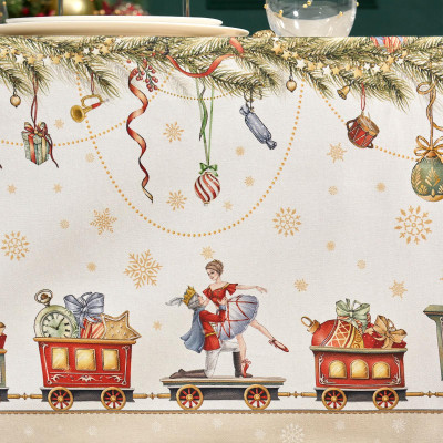 Скатерть " ЩЕЛКУНЧИК" 160х220см бежевый,100% хлопок,твил LEFARD 850-757-21-16