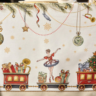 Скатерть " ЩЕЛКУНЧИК" 160х220см бежевый,100% хлопок,твил LEFARD 850-757-21-21