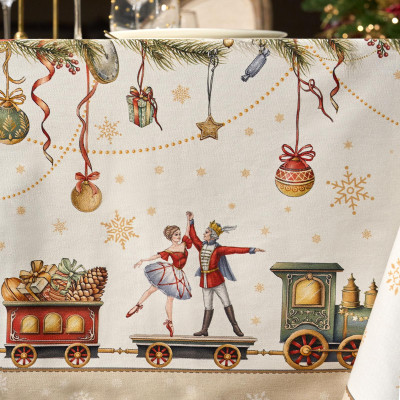 Скатерть " ЩЕЛКУНЧИК" 160х220см бежевый,100% хлопок,твил LEFARD 850-757-21-22