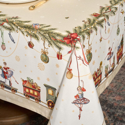 Скатерть " ЩЕЛКУНЧИК" 160х220см бежевый,100% хлопок,твил LEFARD 850-757-21-23