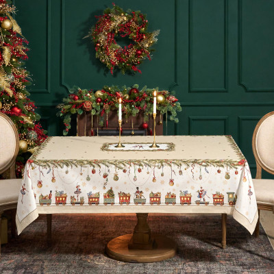 Скатерть " ЩЕЛКУНЧИК" 160х220см бежевый,100% хлопок,твил LEFARD 850-757-21-24