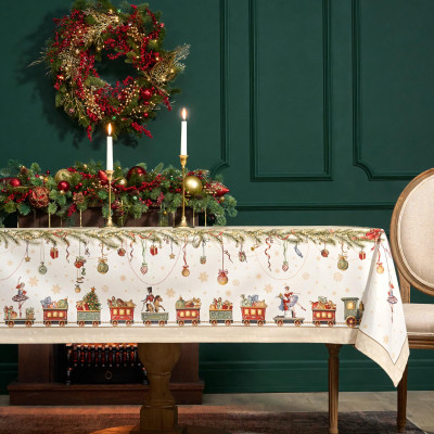 Скатерть " ЩЕЛКУНЧИК" 160х220см бежевый,100% хлопок,твил LEFARD 850-757-21-26