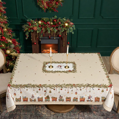 Скатерть " ЩЕЛКУНЧИК" 160х220см бежевый,100% хлопок,твил LEFARD 850-757-21-27