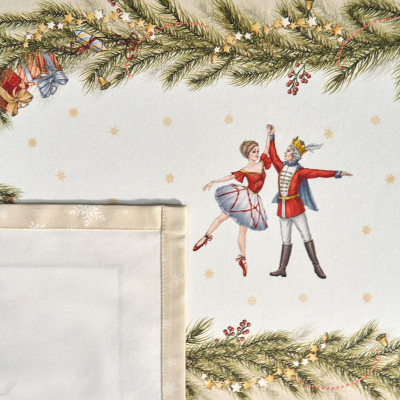 Скатерть " ЩЕЛКУНЧИК" 160х220см бежевый,100% хлопок,твил LEFARD 850-757-21-2