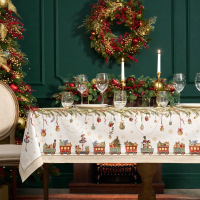 Скатерть " ЩЕЛКУНЧИК" 160х220см бежевый,100% хлопок,твил LEFARD 850-757-21-4