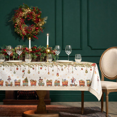 Скатерть " ЩЕЛКУНЧИК" 160х220см бежевый,100% хлопок,твил LEFARD 850-757-21-5