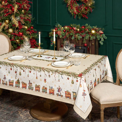 Скатерть " ЩЕЛКУНЧИК" 160х220см бежевый,100% хлопок,твил LEFARD 850-757-21-6