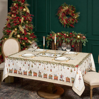 Скатерть " ЩЕЛКУНЧИК" 160х220см бежевый,100% хлопок,твил LEFARD 850-757-21-7