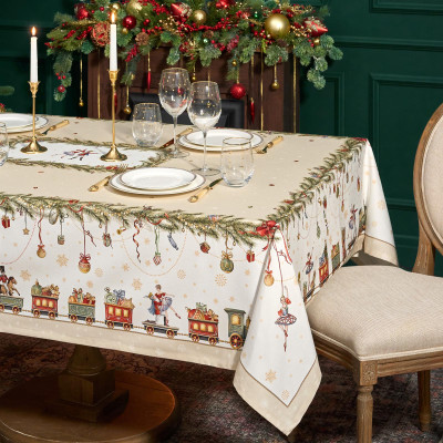 Скатерть " ЩЕЛКУНЧИК" 160х220см бежевый,100% хлопок,твил LEFARD 850-757-21-8