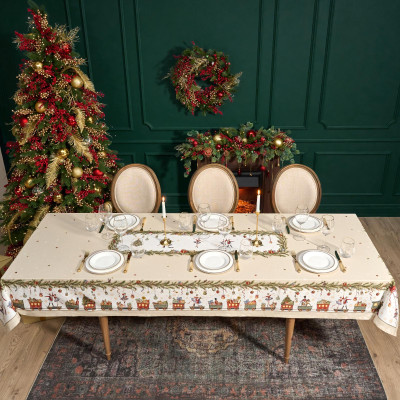 Скатерть " ЩЕЛКУНЧИК" 140х300см бежевый ,100%хлопок ,твил LEFARD 850-757-22-11