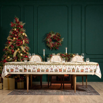 Скатерть " ЩЕЛКУНЧИК" 140х300см бежевый ,100%хлопок ,твил LEFARD 850-757-22-12