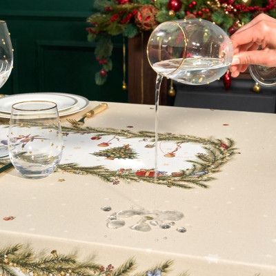 Скатерть " ЩЕЛКУНЧИК" 140х300см бежевый ,100%хлопок ,твил LEFARD 850-757-22-15