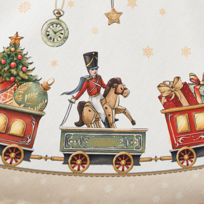 Скатерть круглая " ЩЕЛКУНЧИК" ,150см , бежевый ,100% хлопок , твил LEFARD 850-757-24-16