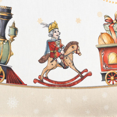 Скатерть круглая " ЩЕЛКУНЧИК" ,190см ,бежевый , 100%хлопок , твил LEFARD 850-757-25-13