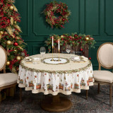 Скатерть круглая " ЩЕЛКУНЧИК" ,190см ,бежевый , 100%хлопок , твил LEFARD 850-757-25