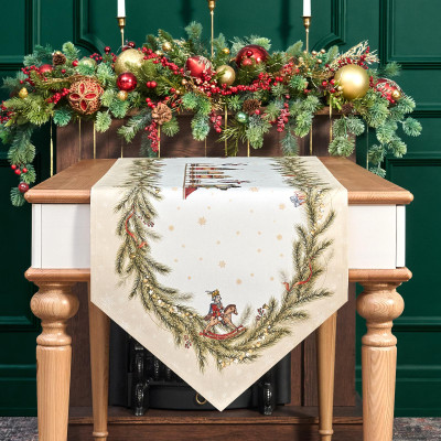 Дорожка на стол " ЩЕЛКУНЧИК" , 45х145см, бежевый, 100% хлопок,твил LEFARD 850-757-3-5