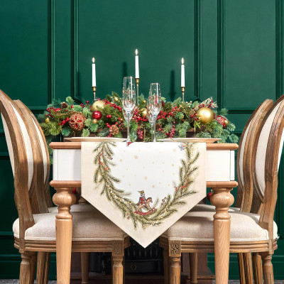 Дорожка на стол " ЩЕЛКУНЧИК" , 45х145см, бежевый, 100% хлопок,твил LEFARD 850-757-3-6