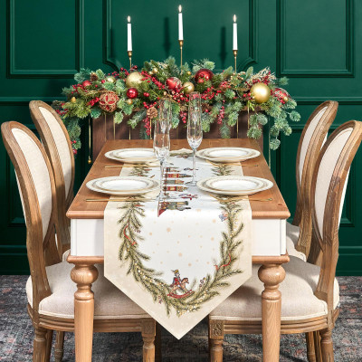 Дорожка на стол " ЩЕЛКУНЧИК" , 45х145см, бежевый, 100% хлопок,твил LEFARD 850-757-3-7