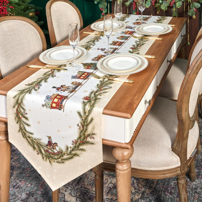 Дорожка на стол " ЩЕЛКУНЧИК" , 45х300см, бежевый, 100% хлопок,твил LEFARD 850-757-32-1