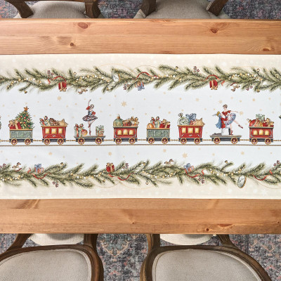 Дорожка на стол " ЩЕЛКУНЧИК" , 45х300см, бежевый, 100% хлопок,твил LEFARD 850-757-32-4