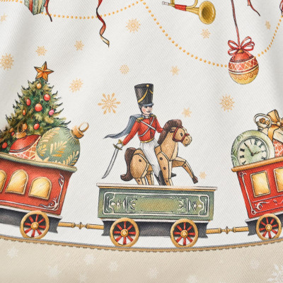 Скатерть овальная " ЩЕЛКУНЧИК" ,140х180см ,бежевый, 100% хлопок ,твил LEFARD 850-757-4-19