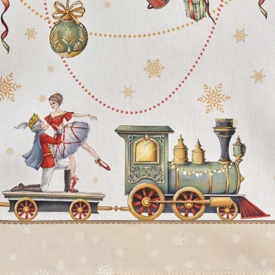 Скатерть овальная " ЩЕЛКУНЧИК" ,160х220см бежевый ,100% хлопок ,твил LEFARD 850-757-41-15