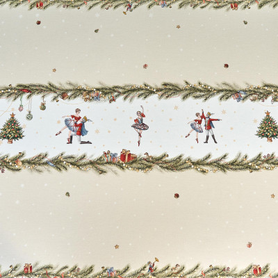 Скатерть овальная " ЩЕЛКУНЧИК" ,140х300см ,бежевый ,100%хлопок ,твил LEFARD 850-757-42-14