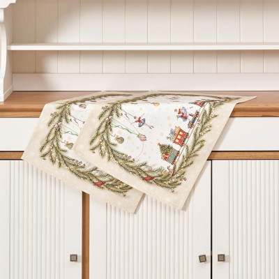 Набор полотенец из 2 шт " ЩЕЛКУНЧИК" 40х60см бежевый, 100%хлопок, твил LEFARD 850-757-6-6